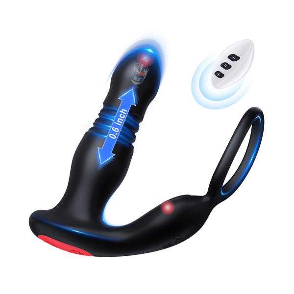 3 IN 1 Remote Control Vibrating and Thrusting Anal Plug